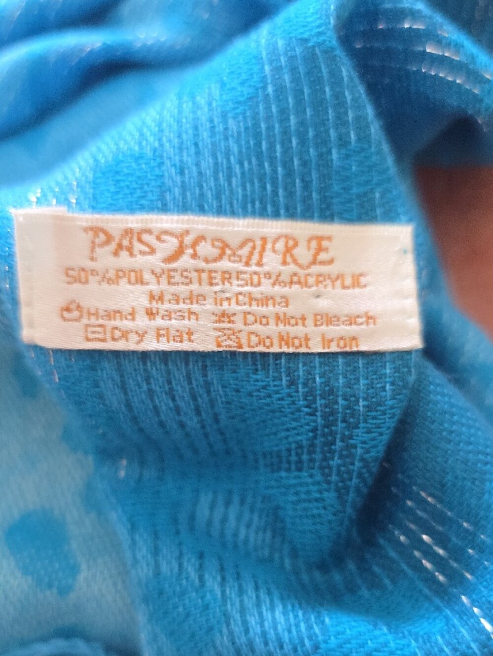 Turquoise Leopard Jacquard Wrap Scarf - Picture 2 of 7
